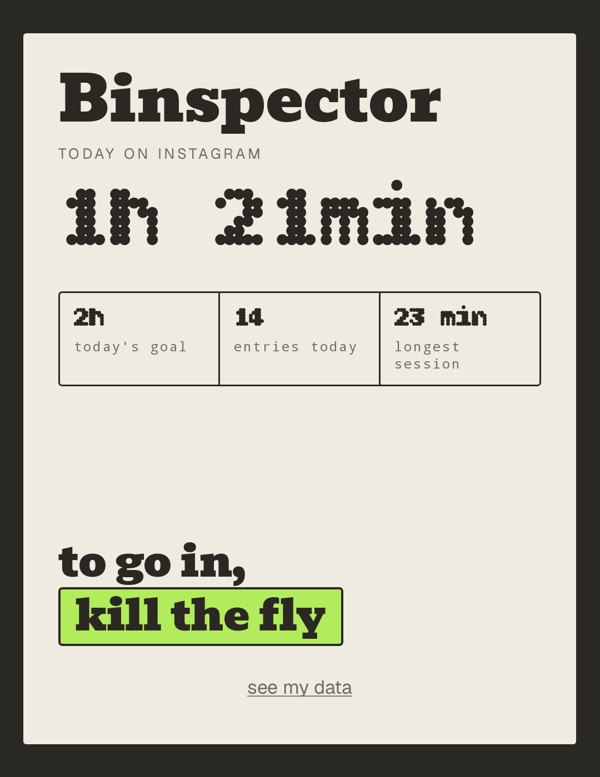Gate card: to go in, kill the fly